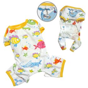 Knit Cotton Pajamas with Ocean Pals - L