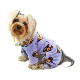 Silly Monkey Fleece Turtleneck Pajamas - Lavender - S