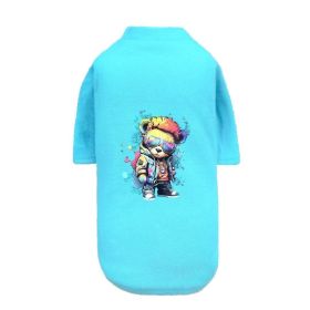 Punk Brats Dog Tee (Color: Teal, size: MD)