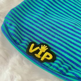 VIP Baby Dog Tee (Color: Striped Green, size: LG)